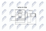 NPW-HY-508 Sada kloubů, hnací hřídel NTY