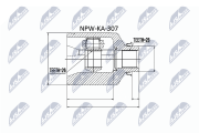 NPW-KA-307 Sada kloubů, hnací hřídel NTY