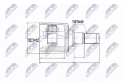 NPW-KA-318 Sada kloubů, hnací hřídel NTY
