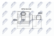 NPW-KA-319 Sada kloubů, hnací hřídel NTY