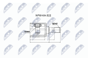 NPW-KA-322 Sada kloubů, hnací hřídel NTY