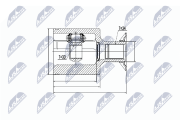 NPW-ME-024 Sada kloubů, hnací hřídel NTY