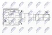 NPW-ME-058 Sada kloubů, hnací hřídel NTY