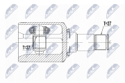 NPW-ME-092 Sada kloubů, hnací hřídel NTY