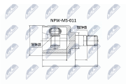 NPW-MS-011 Sada kloubů, hnací hřídel NTY