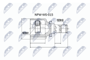 NPW-MS-015 Sada kloubů, hnací hřídel NTY