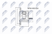 NPW-MS-024 Sada kloubů, hnací hřídel NTY