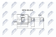 NPW-NS-016 Sada kloubů, hnací hřídel NTY