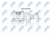 NPW-NS-030 Sada kloubů, hnací hřídel NTY