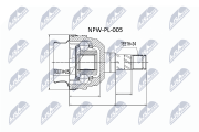 NPW-PL-005 Sada kloubů, hnací hřídel NTY