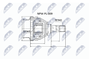 NPW-PL-009 Sada kloubů, hnací hřídel NTY