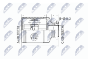 NPW-SB-011 Sada kloubů, hnací hřídel NTY