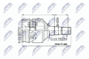 NPW-TY-006 Sada kloubů, hnací hřídel NTY