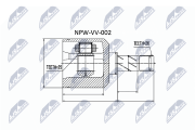 NPW-VV-002 Sada kloubů, hnací hřídel NTY