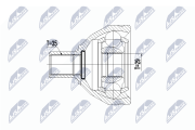 NPW-VV-073 Sada kloubů, hnací hřídel NTY
