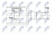 NPW-VV-093 Sada kloubů, hnací hřídel NTY