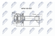 NPW-VW-007 Sada kloubů, hnací hřídel NTY