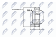 NPW-VW-013 Sada kloubů, hnací hřídel NTY