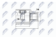 NPW-VW-027 Sada kloubů, hnací hřídel NTY