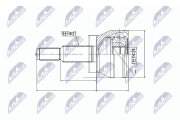 NPZ-FR-048 Sada kloubů, hnací hřídel NTY