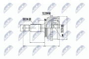 NPZ-HD-027 Sada kloubů, hnací hřídel NTY