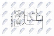 NPZ-NS-049 Sada kloubů, hnací hřídel NTY