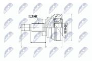 NPZ-VW-013 Sada kloubů, hnací hřídel NTY