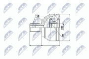 NPZ-VW-037 Sada kloubů, hnací hřídel NTY