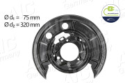 56432 Ochranný plech proti rozstřikování, brzdový kotouč NEW MOBILITY PARTS AIC