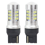 01173 LED žárovka 1156 CAN-BUS 24x SMD 3030 T20 7440 w21w 12V/24V bílá 5600k sada 2 ks 01173 Amio