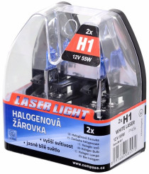 08557 Compass ŽÁROVKA 12 V, H1, P14.5s, 55 W, WHITE LASER (2 ks) 08557 COMPASS