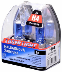 08569 Compass ŽÁROVKA 12 V, H4, P43t, 60/55 W, WHITE LASER (2 ks) 08569 COMPASS