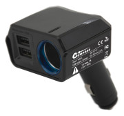 07431 Adaptér pevný 12V + 2x USB 2400mA SELECT 07431 COMPASS