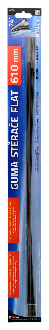 10173 Guma stěrače FLAT 610 mm 2ks 10173 COMPASS