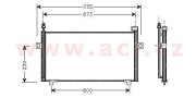 13005197 chladič klimatizace dlouhá verze [654*290*25] 13005197 ACI