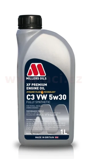 MI 58621 MILLERS OILS XF PREMIUM C3 VW 5w30, plne syntetický, 1 l MI 58621 ACI