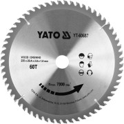 YT-60687 Kotouč na dřevo TCT 235 x 25,4 mm 60z (pro YT-82153) YT-60687 YATO