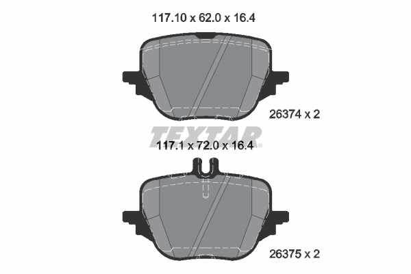 2637401 Brzdové destičky Formula XT TEXTAR