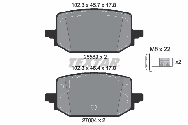 2658904 Brzdové destičky Formula XT TEXTAR