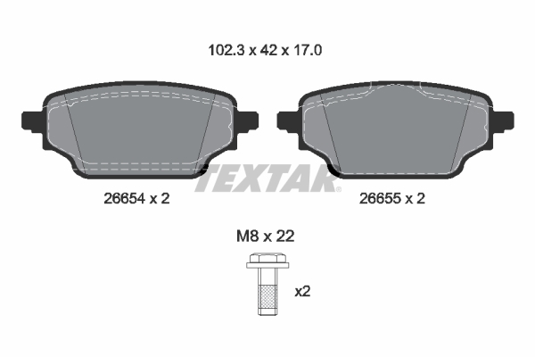 2665401 Brzdové destičky Formula XT TEXTAR